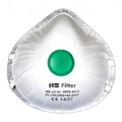 Masca pentru protectie respiratorie, cu supapa şi strat de cărbune activ, Carbon FFP1, 15 buc/set