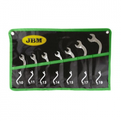 Set de 7 chei combinate curbate in forma de S JBM 10-19mm